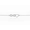 Bratara din argint 925 model inima infinit