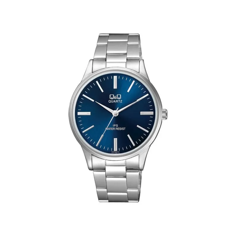 Ceas barbatesc elegant, Q&Q, ecran albastru, C214J212Y