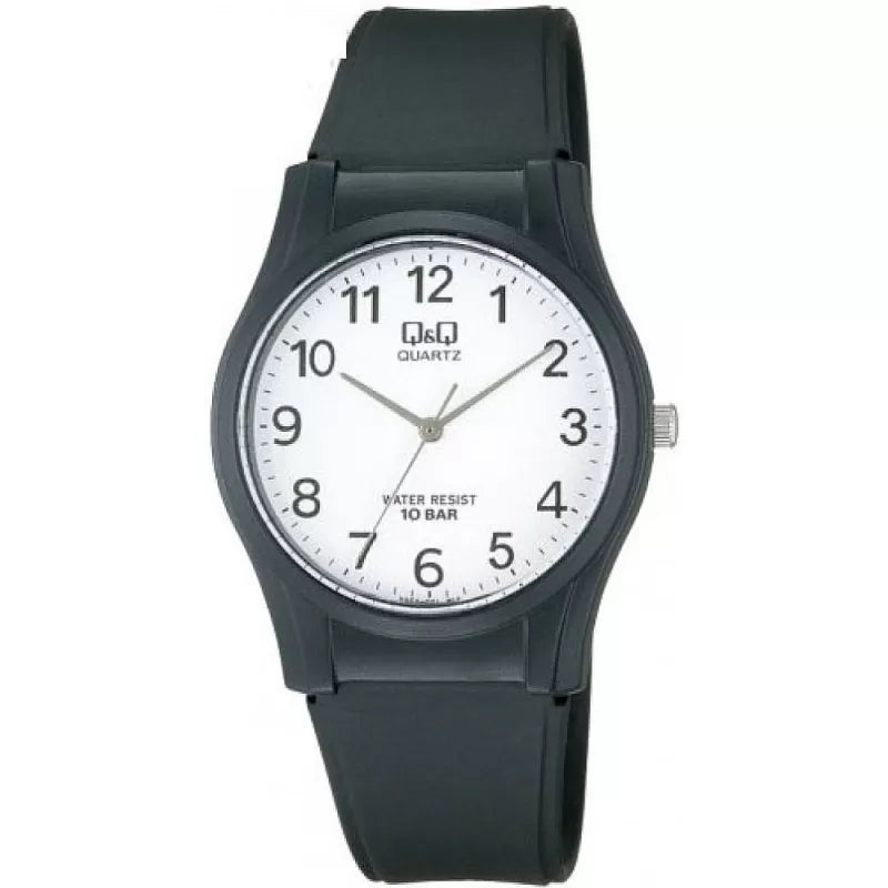 Ceas barbatesc Q&Q curea plastic, negru, VQ02J001Y