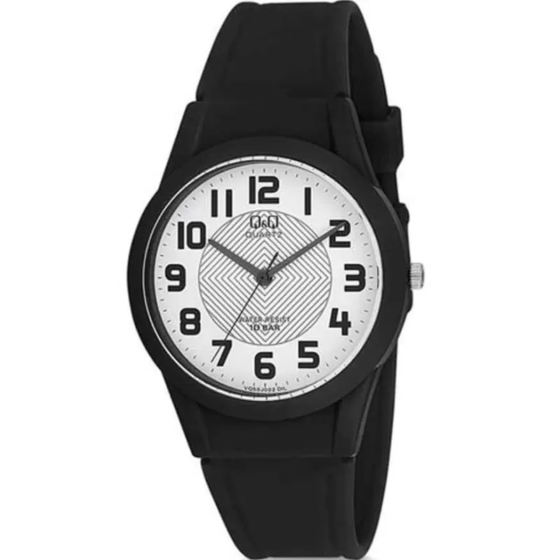 Ceas barbatesc Q&Q VQ50J002Y, mecanism japonez, negru