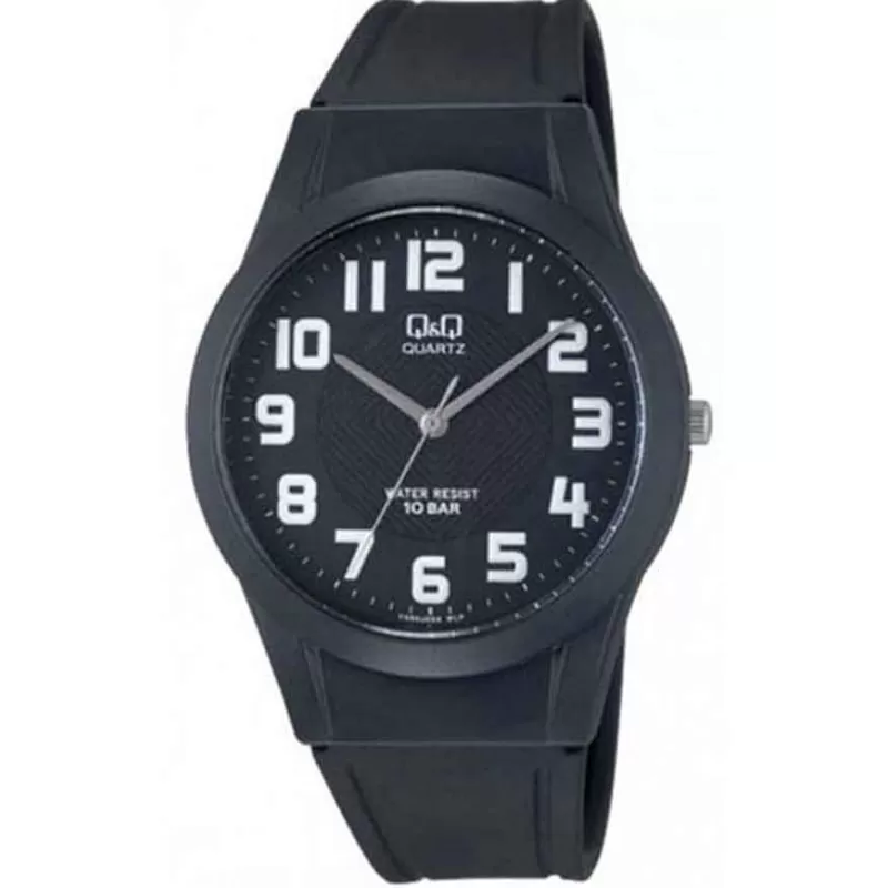 Ceas barbatesc Q&Q, VQ50J004Y, negru, mecanism japonez