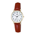 Ceas de dama clasic Q&Q C66A-002PY, maro