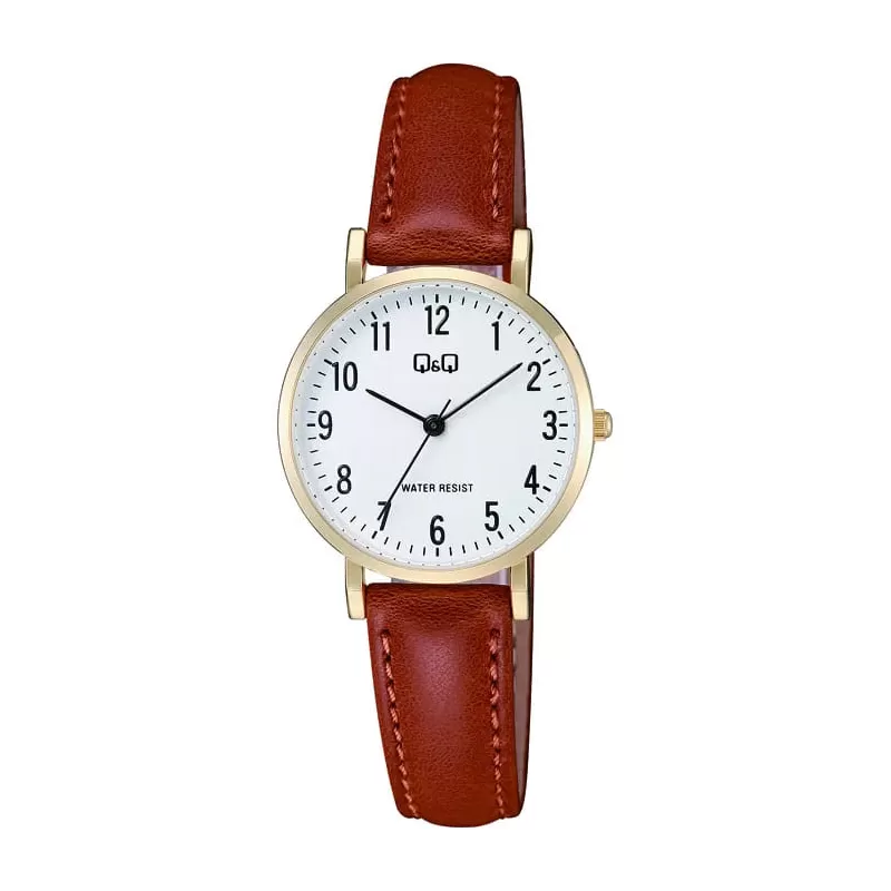 Ceas de dama clasic Q&Q C66A-002PY, maro