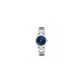 Ceas de dama Q&Q C09A-004PY, ecran albastru, argintiu