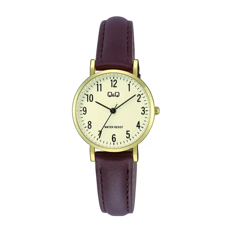 Ceas de dama Q&Q clasic, maro, C66A-001PY