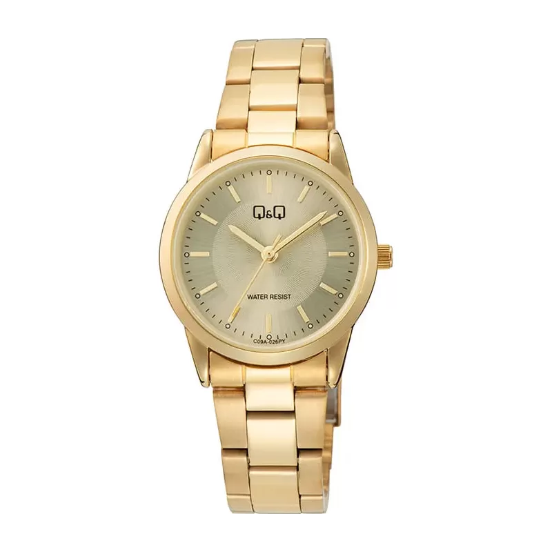 Ceas de femei, auriu , Q&Q C09A-026PY