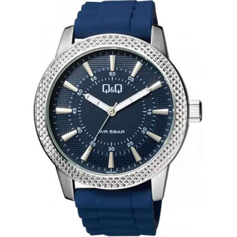 Ceas de mana albastru, barbatesc, Q&Q QB20J302Y