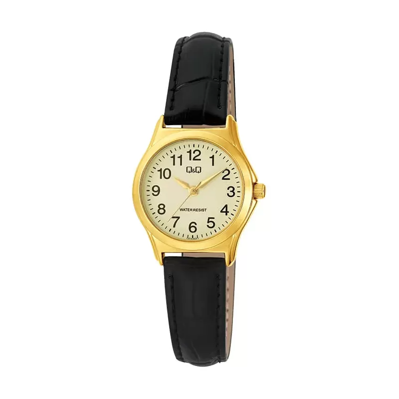 Ceas de mana pentru femei, carcasa aurie Q&Q C07A-005PY