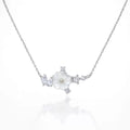 Colier din argint 925 cu pandantiv floare alba