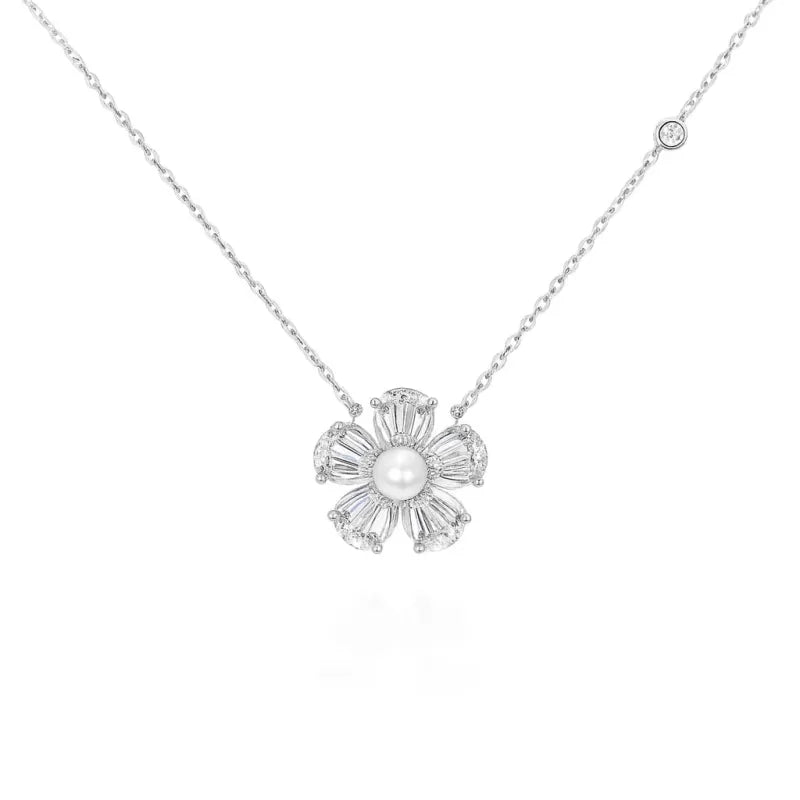 Colier din argint 925 cu pandantiv floare