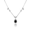 Colier din argint 925 cu pandantiv piatra neagra