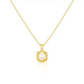 Colier din argint 925 placat cu aur, pandantiv perla