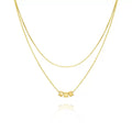 Colier dublu din argint 925 placat cu aur