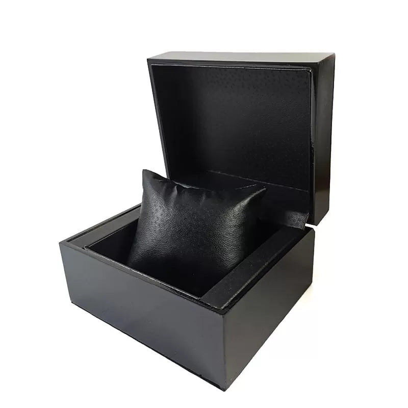 Cutie depozitare ceas neagra cu interior negru