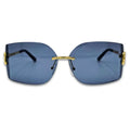Ochelari de soare unisex Matteo Ferari, lentile albastre, UV400