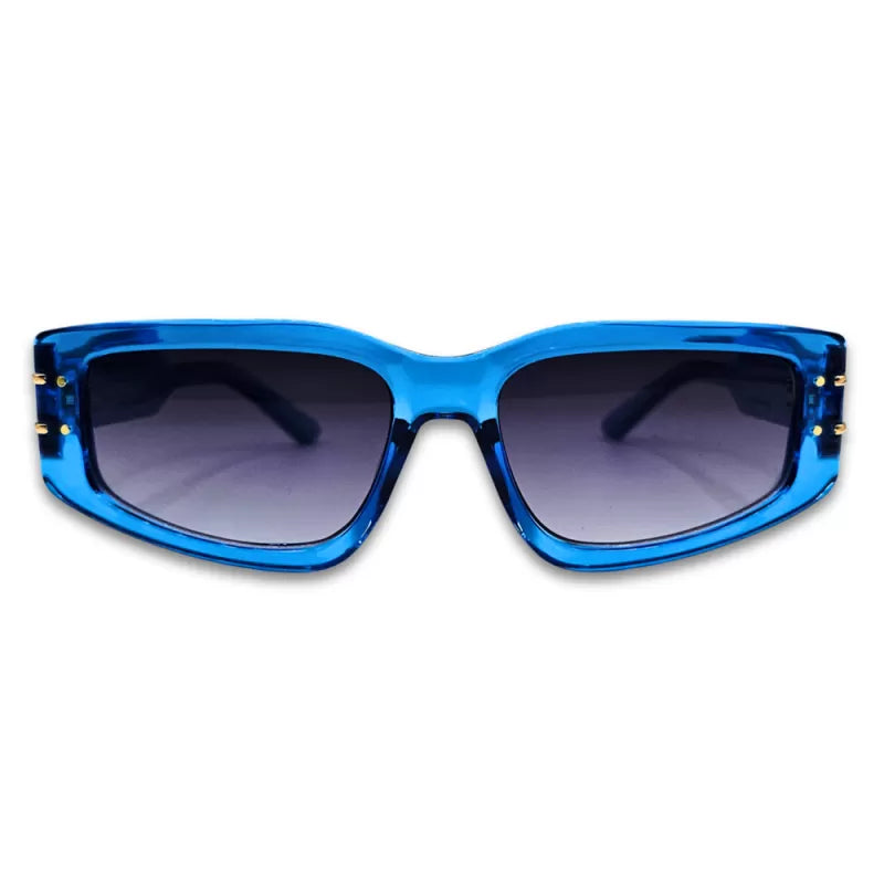 Ochelari de soare unisex Matteo Ferari, rama albastra, UV400