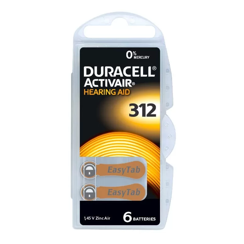 Set baterii auditive Duracell 312